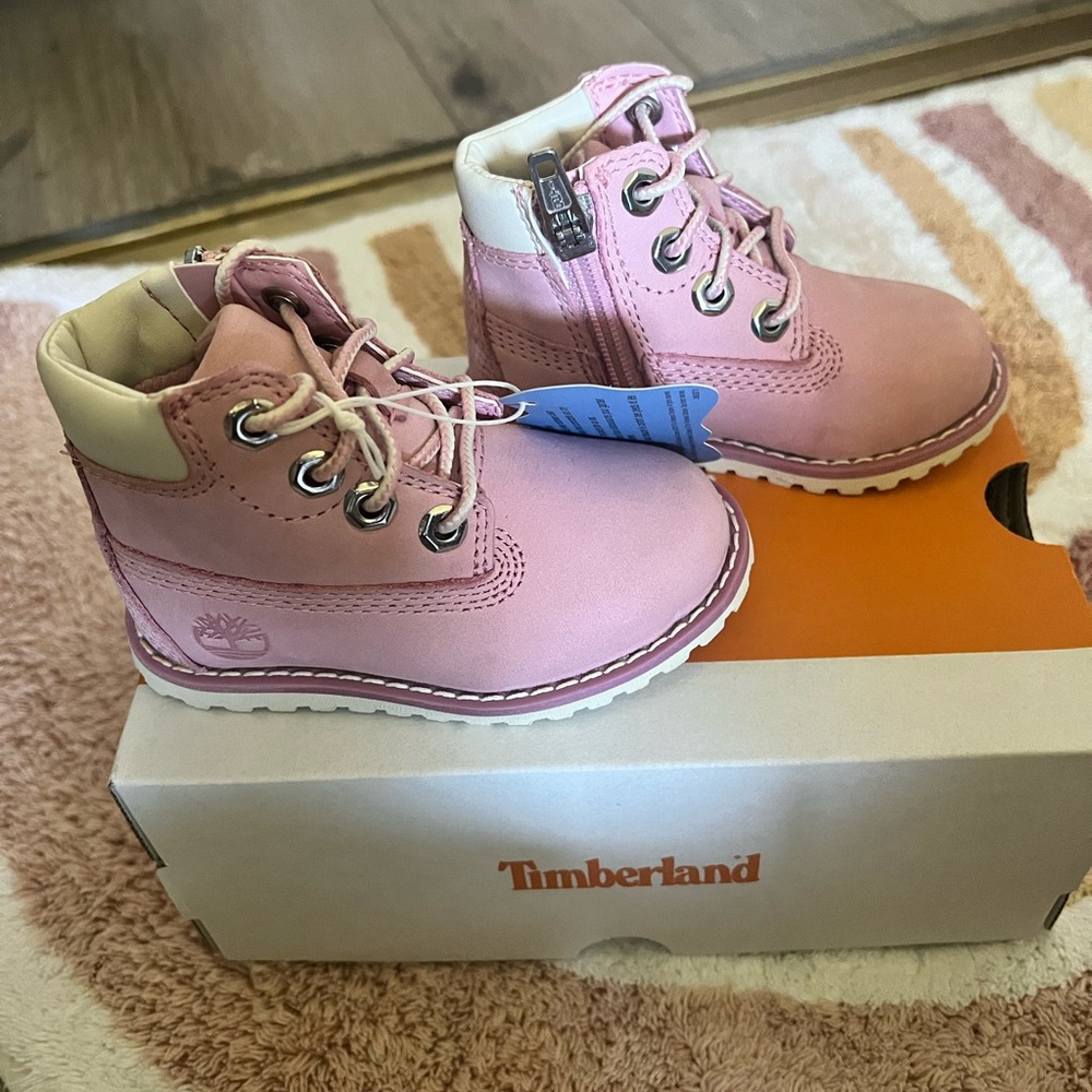 Toddler Timberland Boots - Light Pink Suede